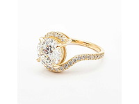 14 karaat geelgouden ring met 2,42 ct. diamant - afbeelding 7 van  12