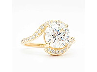 14 karaat geelgouden ring met 2,42 ct. diamant - afbeelding 12 van  12