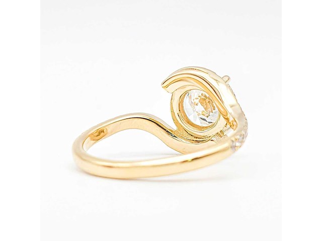 14 karaat geelgouden ring met 2,42 ct. diamant - afbeelding 12 van  12