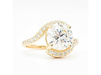 14 karaat geelgouden ring met 2,42 ct. diamant - afbeelding 1 van  12