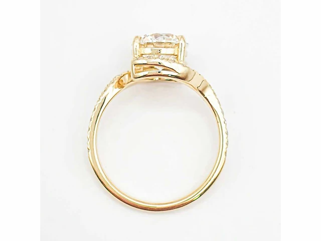 14 karaat geelgouden ring met 2,42 ct. diamant - afbeelding 6 van  12
