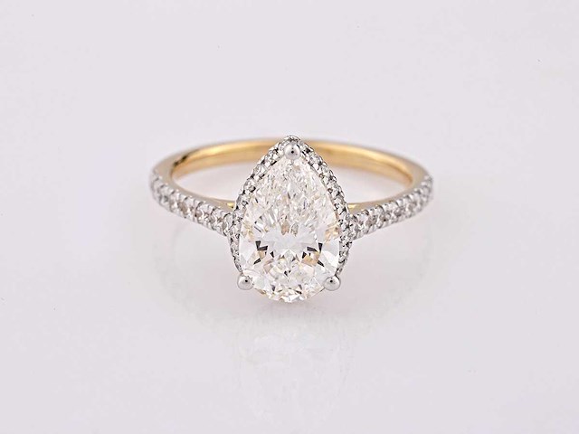 14 karaat geelgouden ring met 2,50 crt. diamant - afbeelding 1 van  8