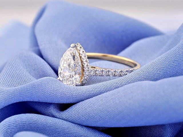 14 karaat geelgouden ring met 2,50 crt. diamant - afbeelding 4 van  8