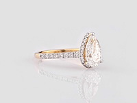 14 karaat geelgouden ring met 2,50 crt. diamant - afbeelding 2 van  3