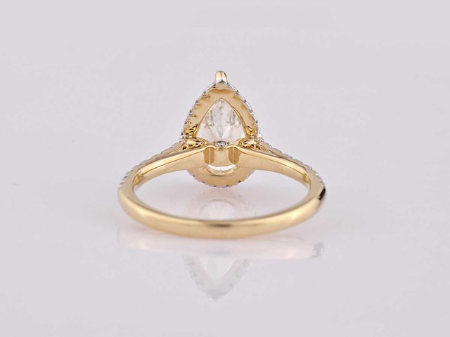 14 karaat geelgouden ring met 2,50 crt. diamant - afbeelding 3 van  3
