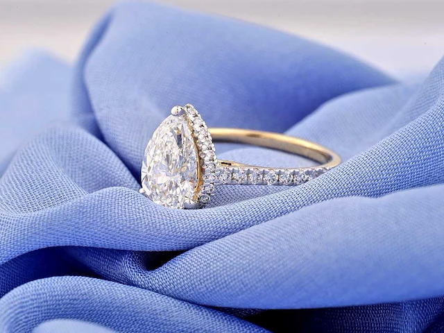 14 karaat geelgouden ring met 2,50 crt. diamant - afbeelding 1 van  8