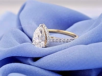 14 karaat geelgouden ring met 2,50 crt. diamant