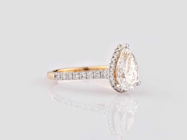 14 karaat geelgouden ring met 2,50 crt. diamant - afbeelding 3 van  8
