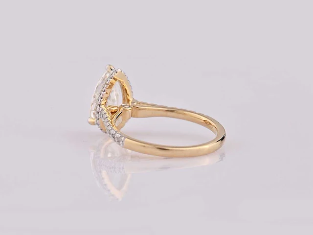 14 karaat geelgouden ring met 2,50 crt. diamant - afbeelding 4 van  8
