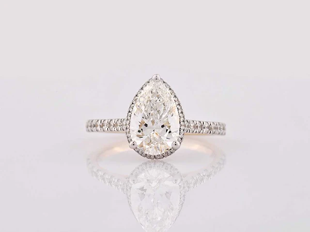 14 karaat geelgouden ring met 2,50 crt. diamant - afbeelding 7 van  8