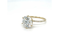 14 karaat geelgouden ring met 2,98 ct. diamant - afbeelding 1 van  2