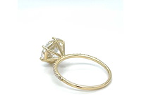 14 karaat geelgouden ring met 2,98 ct. diamant - afbeelding 2 van  2
