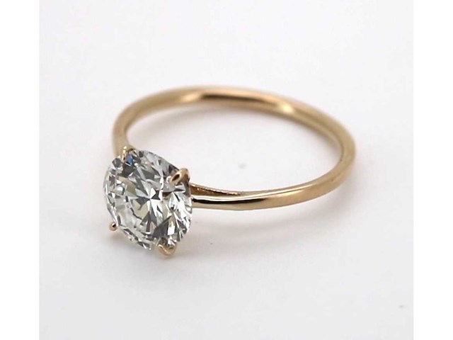 14 karaat geelgouden ring met 3 ct. diamant - afbeelding 1 van  7