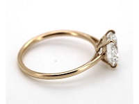 14 karaat geelgouden ring met 3 ct. diamant - afbeelding 4 van  7