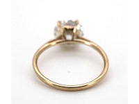 14 karaat geelgouden ring met 3 ct. diamant - afbeelding 6 van  7