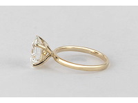 14 karaat geelgouden ring met 4,01 ct. diamant - afbeelding 5 van  6