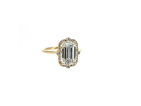 14 karaat geelgouden ring met 4,04 ct. diamant - afbeelding 3 van  7