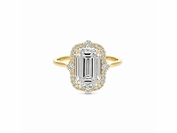14 karaat geelgouden ring met 4,04 ct. diamant
