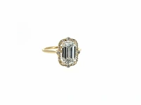 14 karaat geelgouden ring met 4,04 ct. diamant - afbeelding 3 van  7