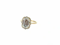 14 karaat geelgouden ring met 4,04 ct. diamant - afbeelding 4 van  7