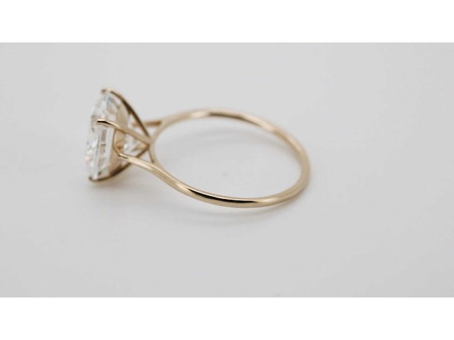 14 karaat geelgouden ring met 4,08 crt. diamant - afbeelding 4 van  6