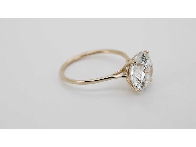 14 karaat geelgouden ring met 4,08 crt. diamant - afbeelding 3 van  6