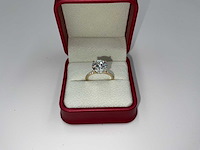 14 karaat geelgouden ring met 4,24 crt. diamant. - afbeelding 4 van  9