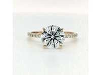 14 karaat geelgouden ring met 4,24 crt. diamant. - afbeelding 5 van  9