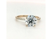 14 karaat geelgouden ring met 4,24 crt. diamant. - afbeelding 9 van  9