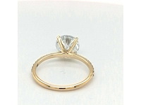 14 karaat geelgouden ring met 4,24 crt. diamant. - afbeelding 7 van  9