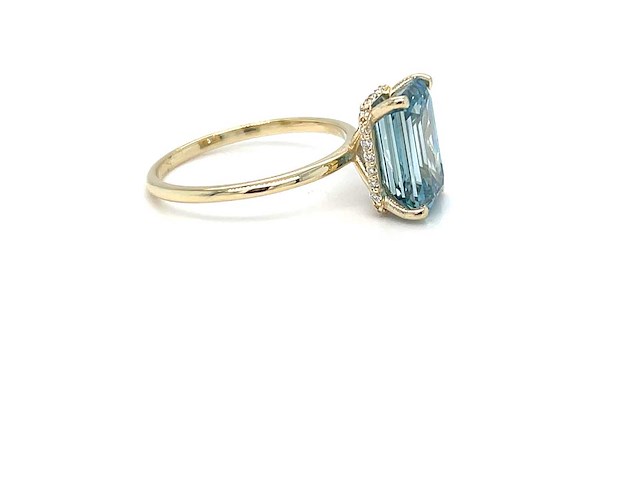 14 karaat geelgouden ring met 4,28 crt. diamant - afbeelding 13 van  13