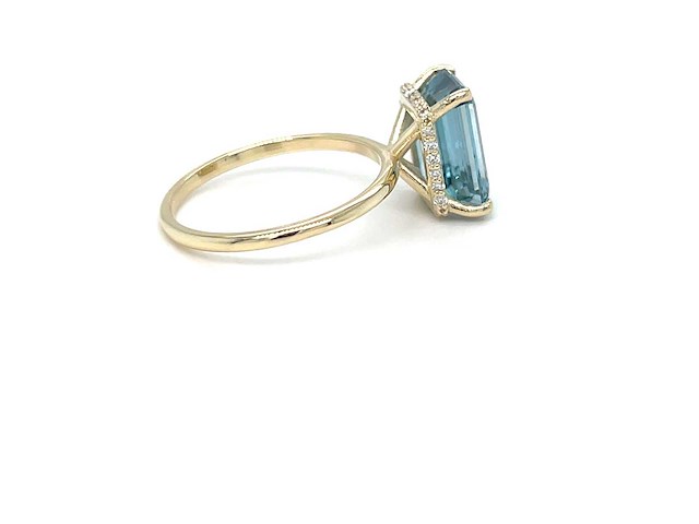14 karaat geelgouden ring met 4,28 crt. diamant - afbeelding 2 van  10