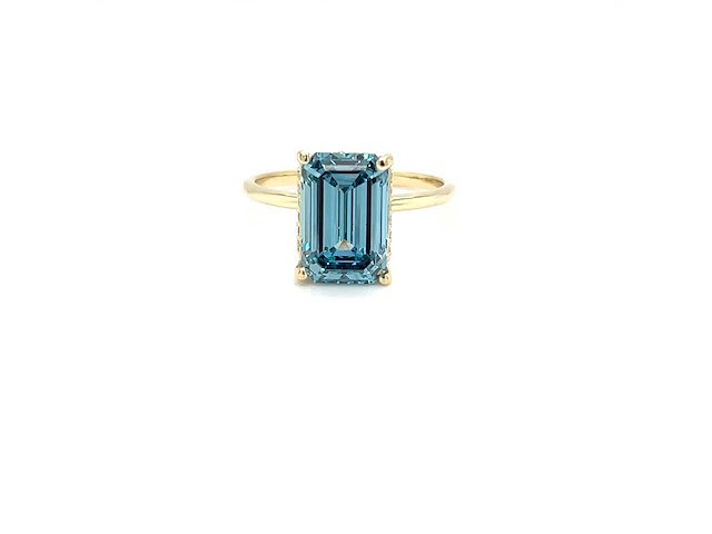 14 karaat geelgouden ring met 4,28 crt. diamant - afbeelding 3 van  10