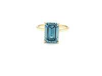 14 karaat geelgouden ring met 4,28 crt. diamant - afbeelding 4 van  10