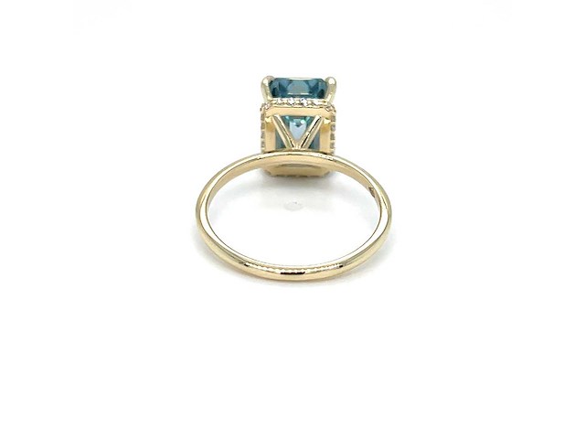 14 karaat geelgouden ring met 4,28 crt. diamant - afbeelding 7 van  10