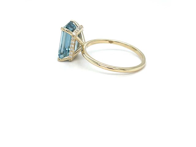 14 karaat geelgouden ring met 4,28 crt. diamant - afbeelding 8 van  10
