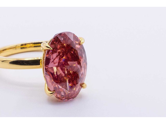 14 karaat geelgouden ring met 4,60 crt. diamant - afbeelding 5 van  6