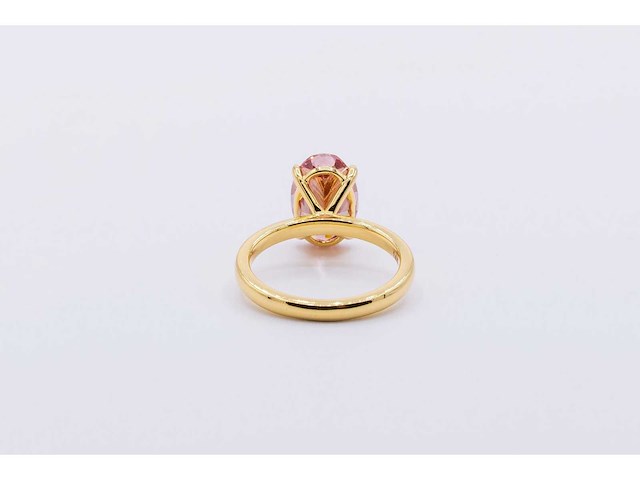 14 karaat geelgouden ring met 4,60 crt. diamant - afbeelding 4 van  4