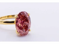14 karaat geelgouden ring met 4,60 crt. diamant