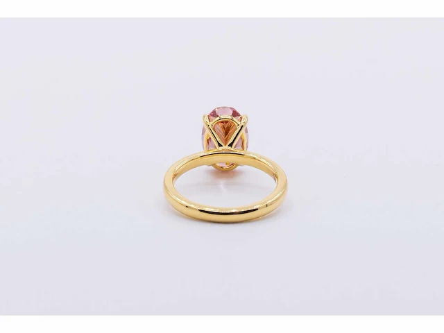 14 karaat geelgouden ring met 4,60 crt. diamant - afbeelding 4 van  6