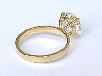 14 karaat geelgouden ring met 5,00 ct. diamant - afbeelding 7 van  11