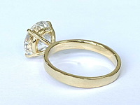 14 karaat geelgouden ring met 5,00 ct. diamant - afbeelding 8 van  11