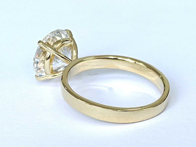 14 karaat geelgouden ring met 5,00 ct. diamant - afbeelding 5 van  5