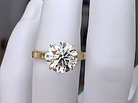 14 karaat geelgouden ring met 5,00 ct. diamant - afbeelding 4 van  11