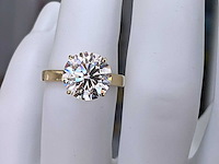 14 karaat geelgouden ring met 5,00 ct. diamant - afbeelding 5 van  11