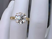 14 karaat geelgouden ring met 5,00 ct. diamant - afbeelding 7 van  11