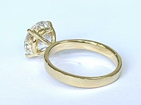 14 karaat geelgouden ring met 5,00 ct. diamant - afbeelding 10 van  11