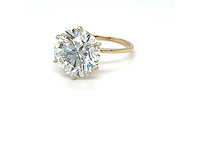 14 karaat geelgouden ring met 5,02 ct. diamant - afbeelding 2 van  3