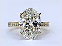 14 karaat geelgouden ring met 5,95 crt. diamant - afbeelding 5 van  8