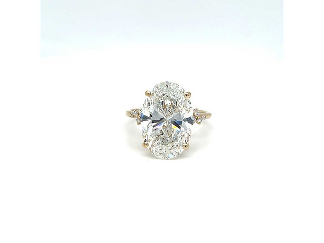 14 karaat geelgouden ring met 7,29 crt. diamant - afbeelding 10 van  12